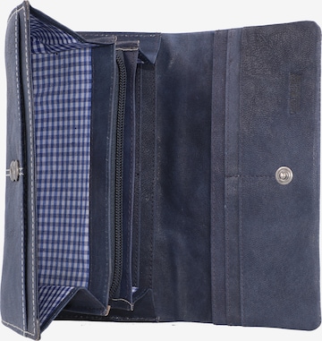 GREENBURRY Wallet 'Tumble Nappa' in Blue