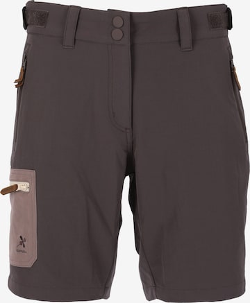 Gipfelglück Regular Outdoor Pants 'Helma' in Brown: front
