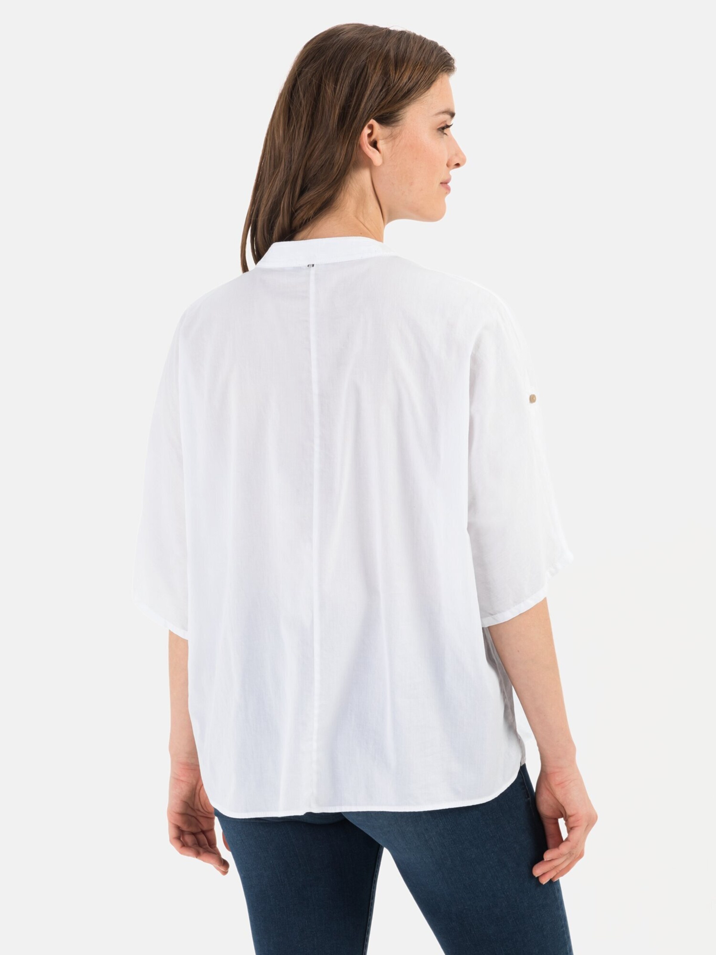 Frauen Große Größen CAMEL ACTIVE Bluse aus Baumwolle in Weiß - UX76576 Frauen Große Größen CAMEL ACTIVE Bluse aus Baumwolle in Weiß - UX76576
