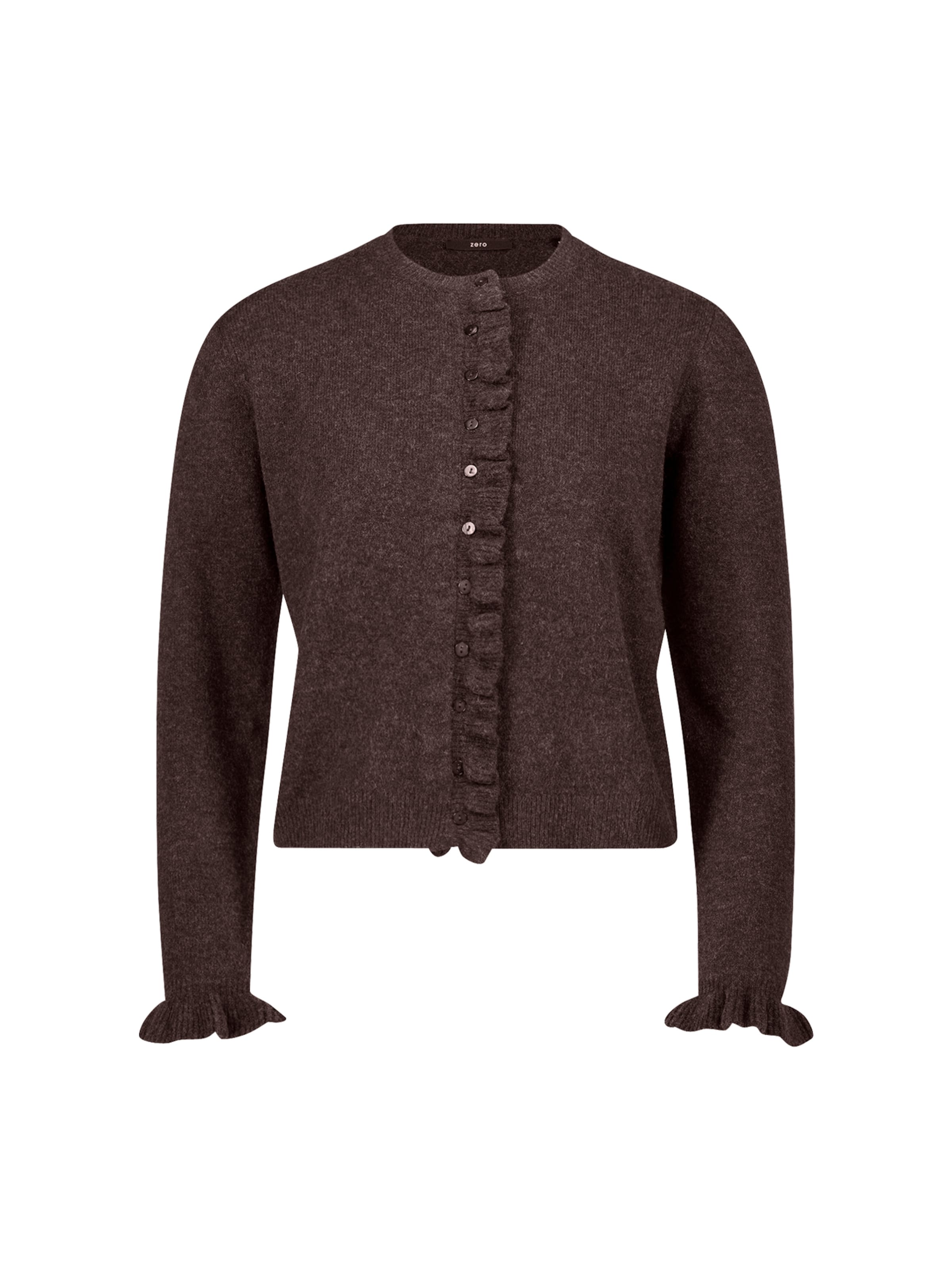 zero Strickjacke in Braun: Vorderseite