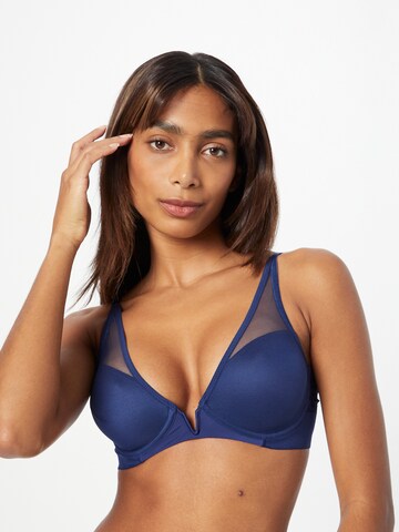 TRIUMPH Triangle Bra 'Vivid Spotlight' in Blue: front