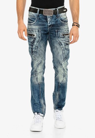 CIPO & BAXX Regular Jeans 'Baron' in Blauw: voorkant