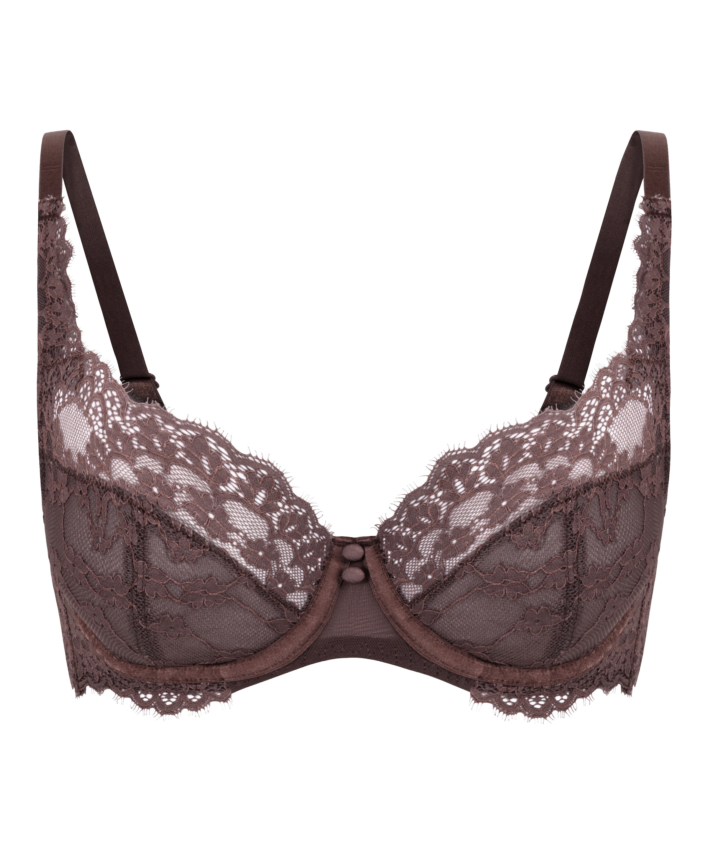 Hunkemöller Κλασικός Σουτιέν 'Daisy' σε καφέ: μπροστά