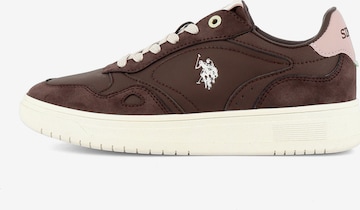 US POLO ASSN. - Zapatillas deportivas bajas 'Kosmo' en marrón: frente