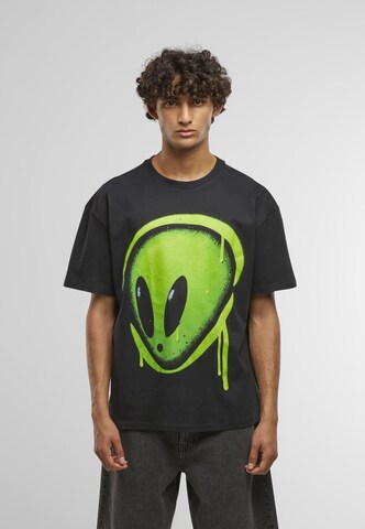 Mister Tee T-Shirt 'Dripping Alien Head' in Schwarz: Vorderseite