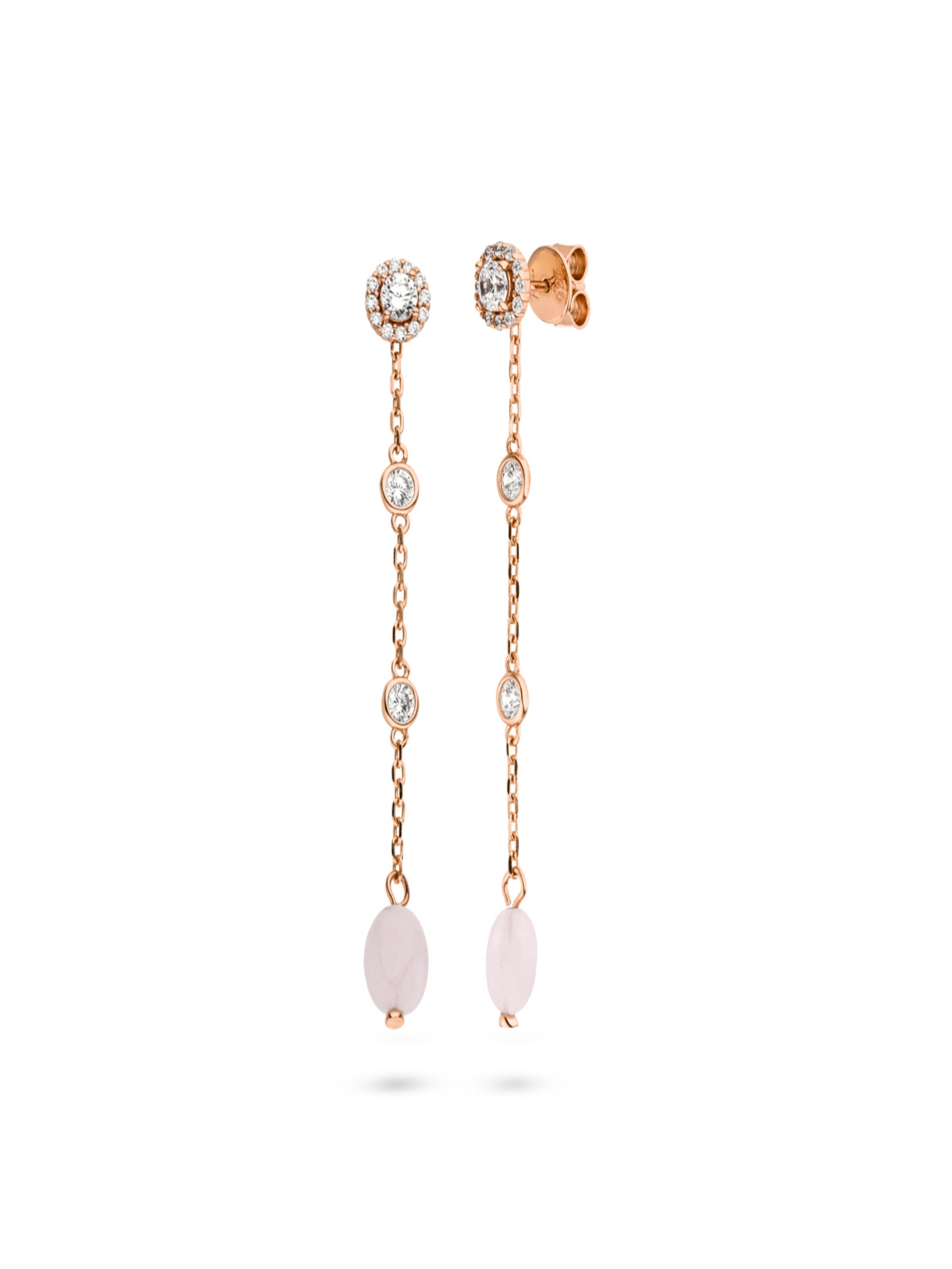 Fiocco Jewelry Earrings 'Bloomy Rose' in Gold: front