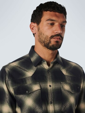 No Excess Regular fit Button Up Shirt 'Karo' in Green