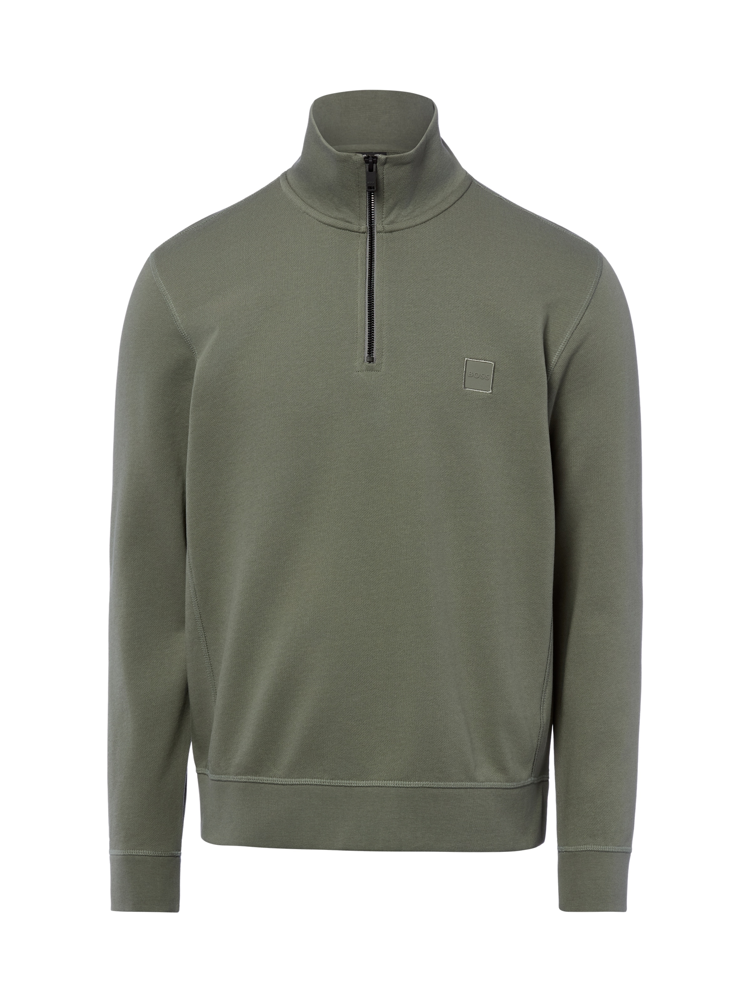 BOSS Sweatshirt ' Zetrust ' in Grün: Vorderseite