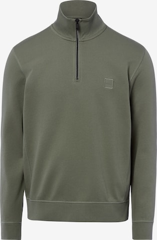 BOSS Sweatshirt ' Zetrust ' in Grün: Vorderseite
