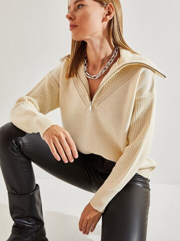 Pull-over Bianco Lucci en beige