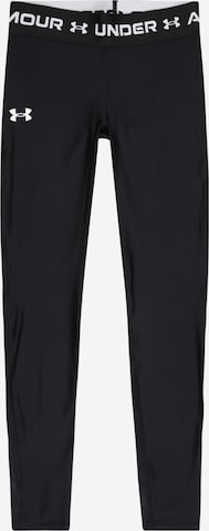 UNDER ARMOUR - Skinny Calças de desporto em preto: frente