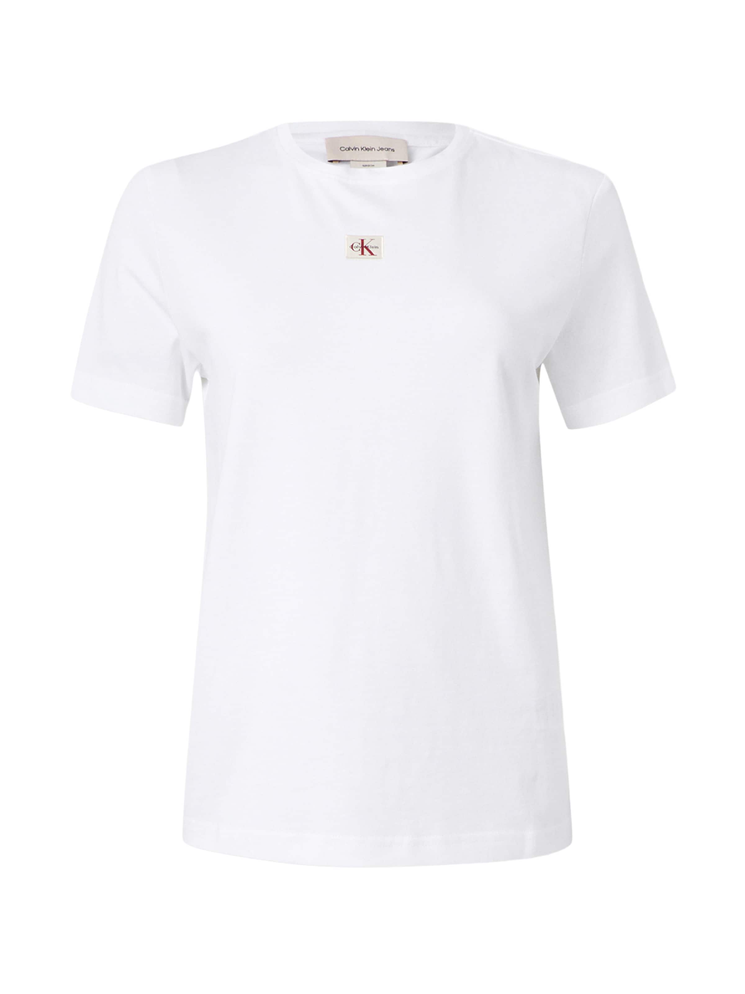 Tricou de la Calvin Klein Jeans pe alb: față