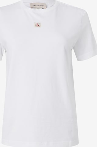 Tricou de la Calvin Klein Jeans pe alb: față