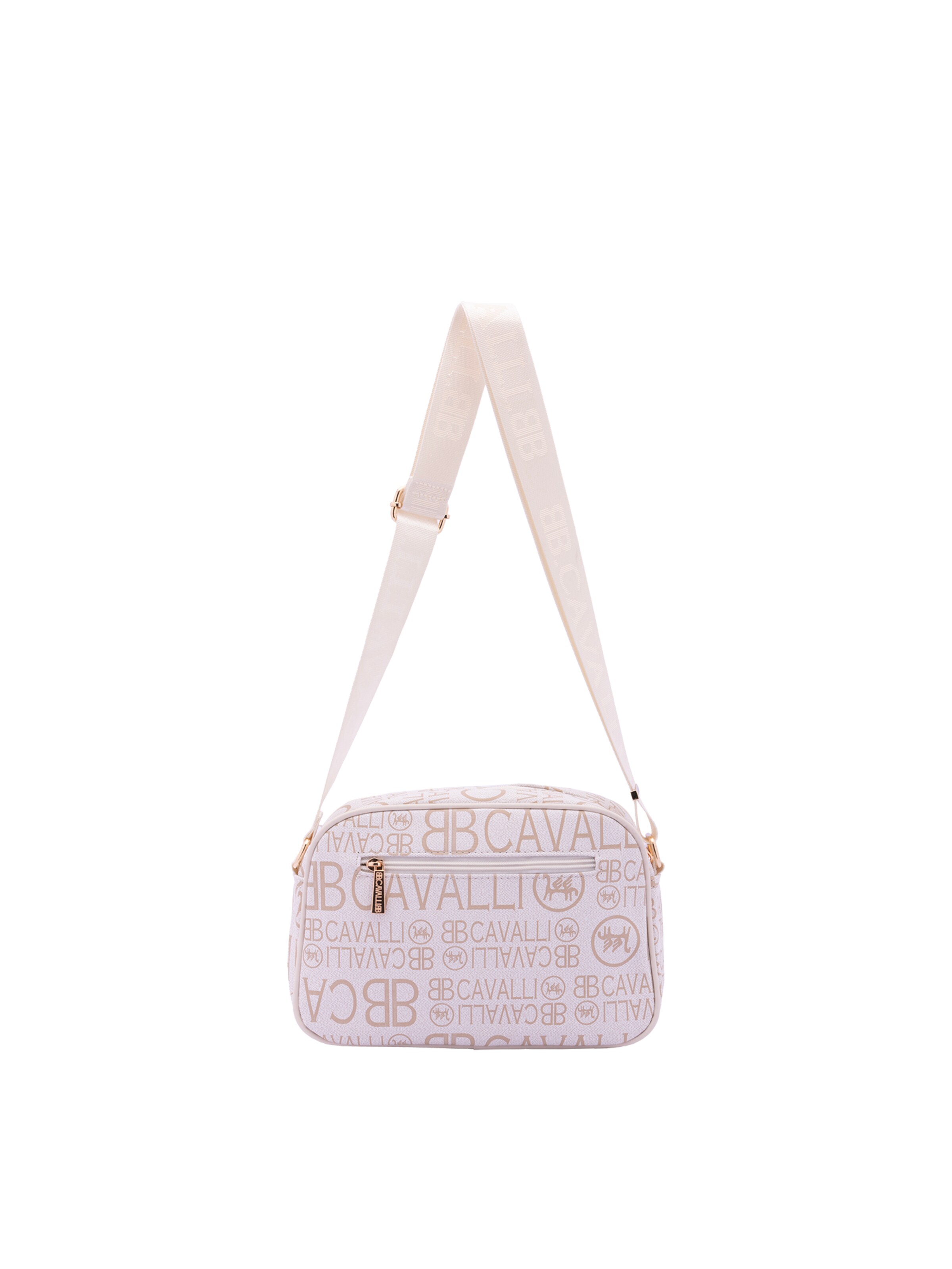 Borsa a tracolla 'Borsa a Tracolla B Cavalli Donna con Zip e Tasche Regolabile Ecopelle' di B. Cavalli in bianco