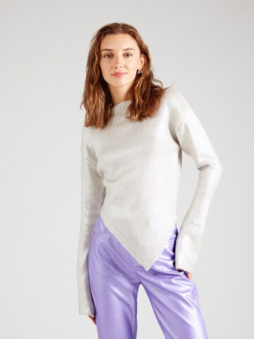 ABOUT YOU x Laura Giurcanu Sweater in Silver: front
