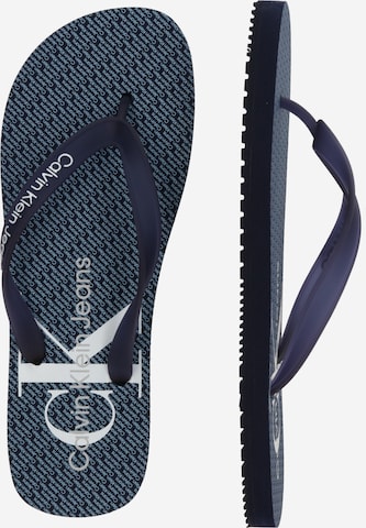 Calvin Klein Jeans Teenslippers in Blauw