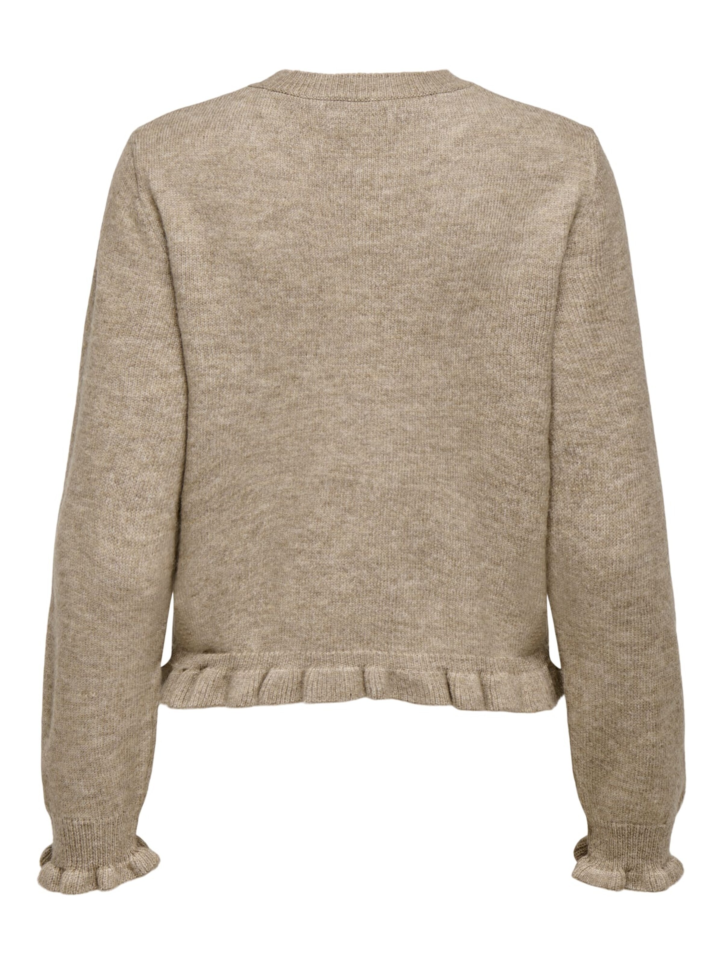 Jaqueline de Yong Gebreid vest 'Letty' in Bruin