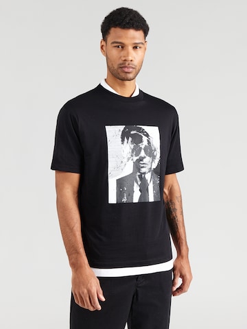 Karl Lagerfeld Majica | črna barva: sprednja stran