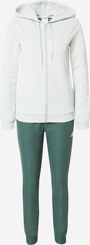 ADIDAS SPORTSWEAR Trainingspak 'Essentials Logo French Terry' in Groen: voorkant