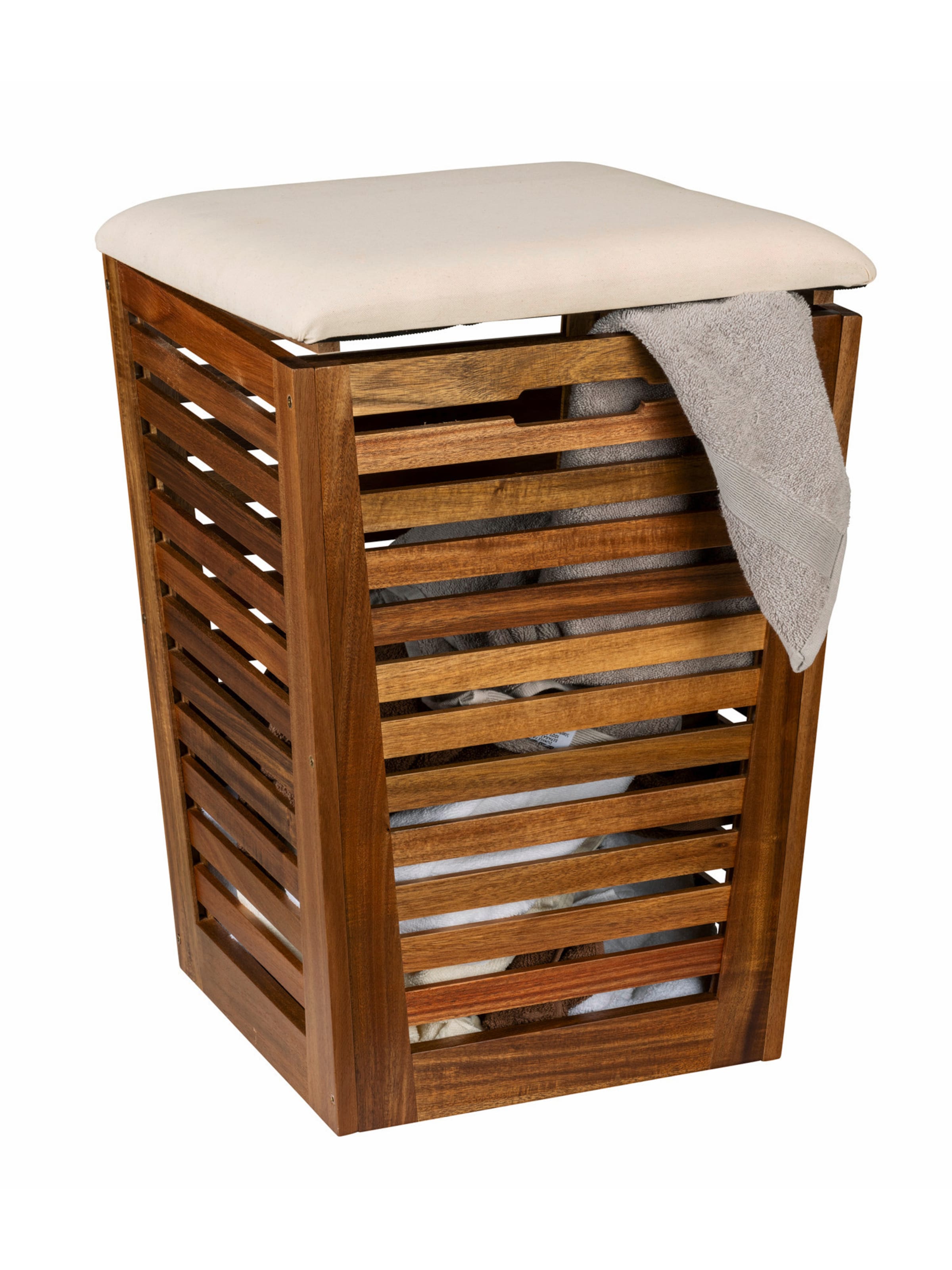 Wenko Laundry Basket in Brown: front