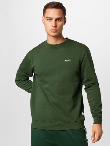 forét Sweatshirt 'ASH' in Groen: voorkant