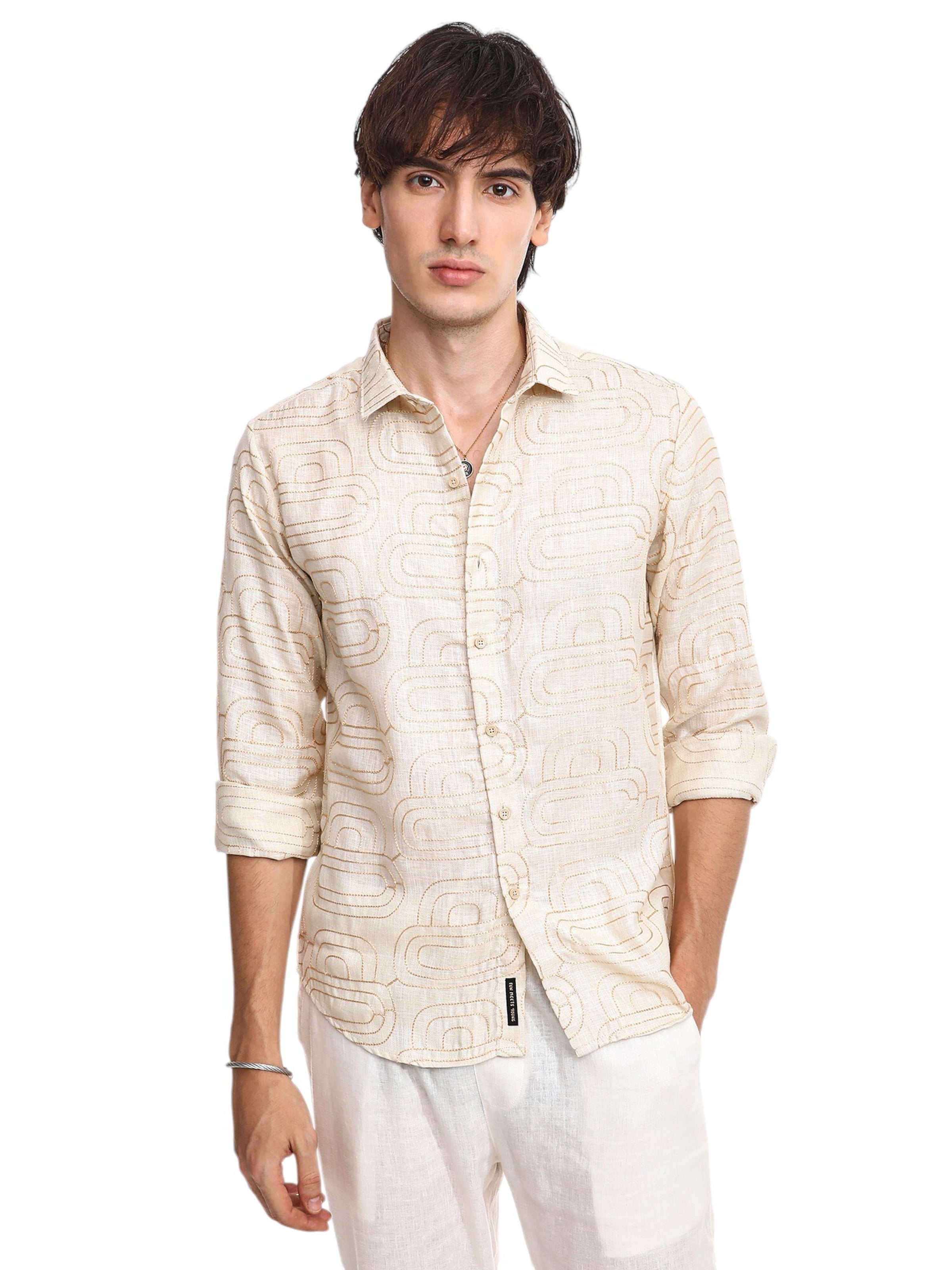 Campus Sutra Regular Fit Skjorte 'Wilda' i beige: forside