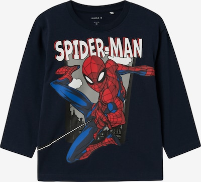 Marškinėliai 'NMMJuice Spider' iš NAME IT, spalva – tamsiai mėlyna / tamsiai ruda / raudona / balta, Prekių apžvalga