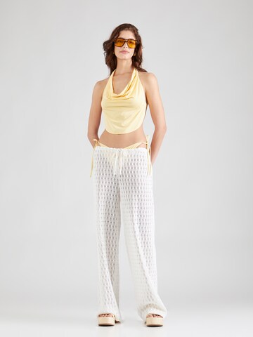 Wide Leg Pantalon 'Lucia' millane en blanc