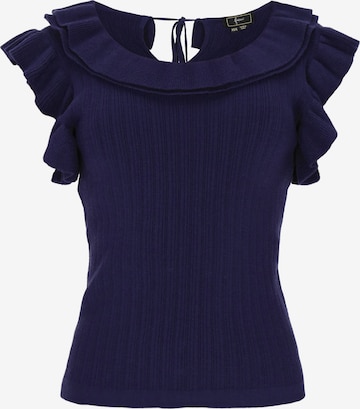 faina - Pullover em azul: frente