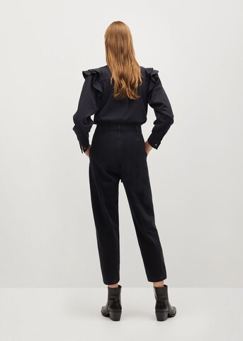 MANGO Regular Pleat-front jeans 'Snaps' in Black