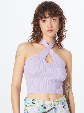 Urban Classics Broderad topp i lila: framsida