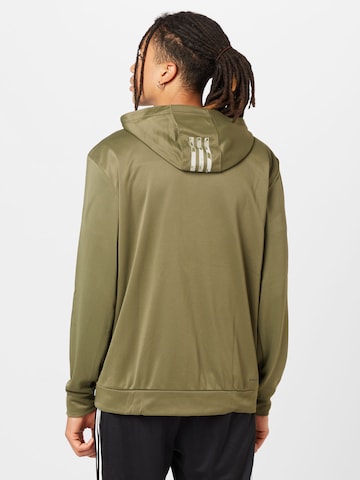 ADIDAS PERFORMANCE Sports sweat jacket 'Train Essentials Seasonal' in Green