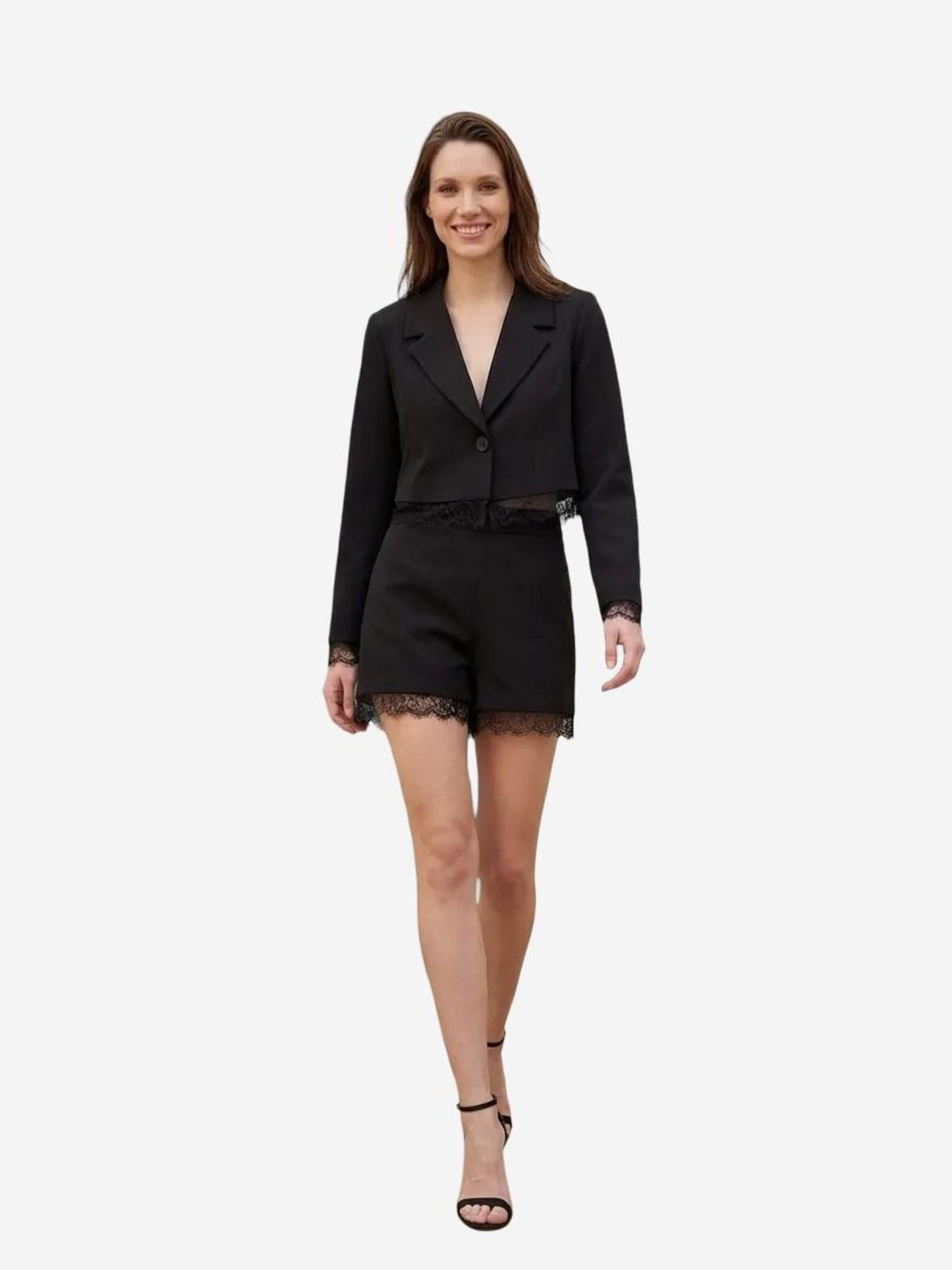 Pantalons de tailleur My fashion en noir