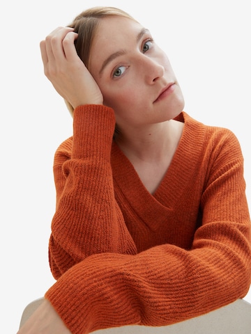 TOM TAILOR Sweater in Orange