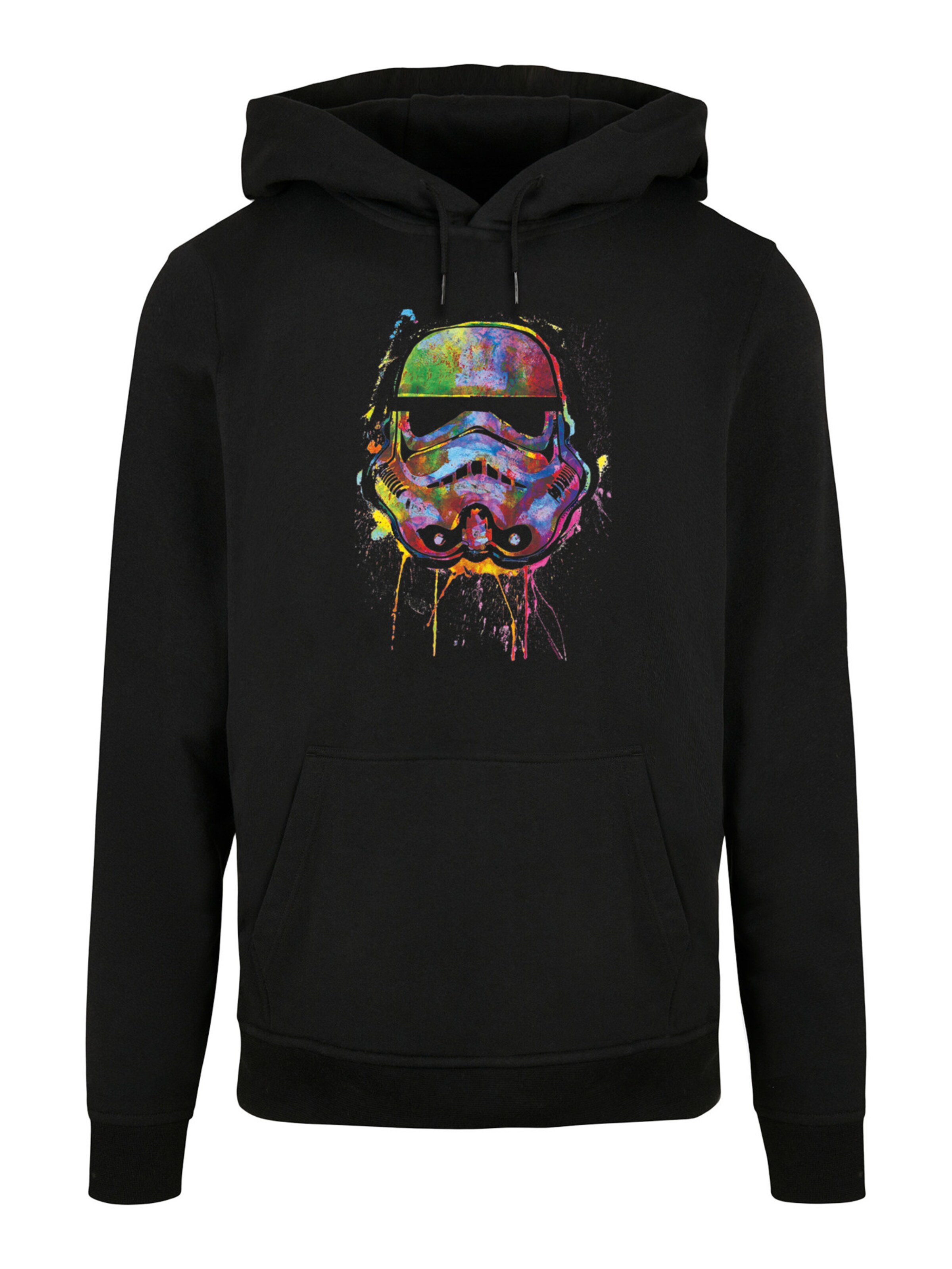F4NT4STIC Sweatshirt 'Star Wars Stormtrooper' in Zwart: voorkant