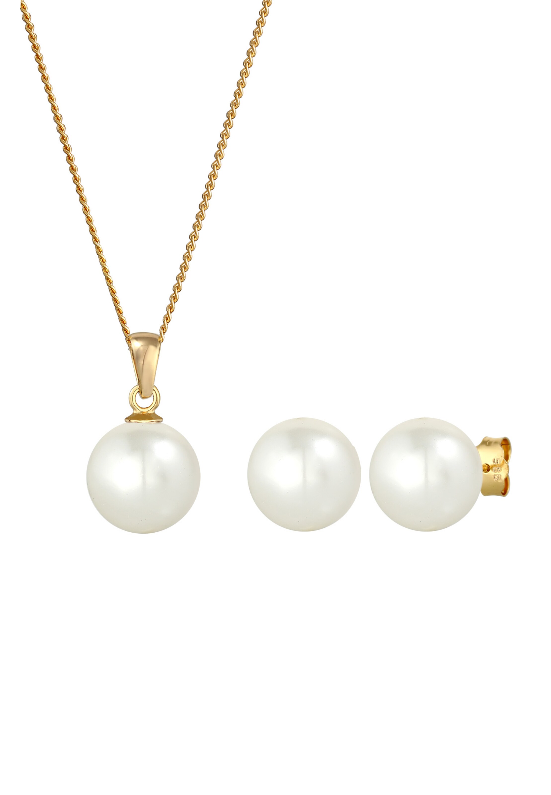 ELLI PREMIUM Schmuckset in Gold: Vorderseite