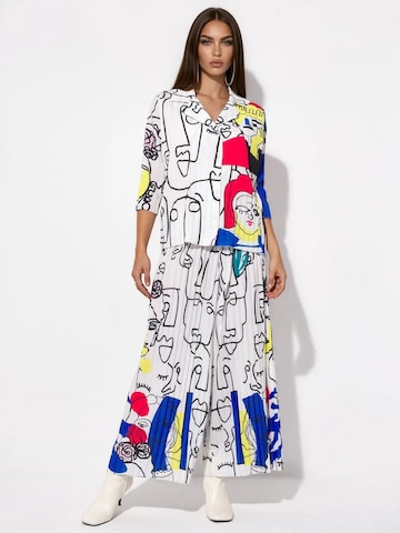 Pantalons de tailleur MSN Collection en blanc : devant