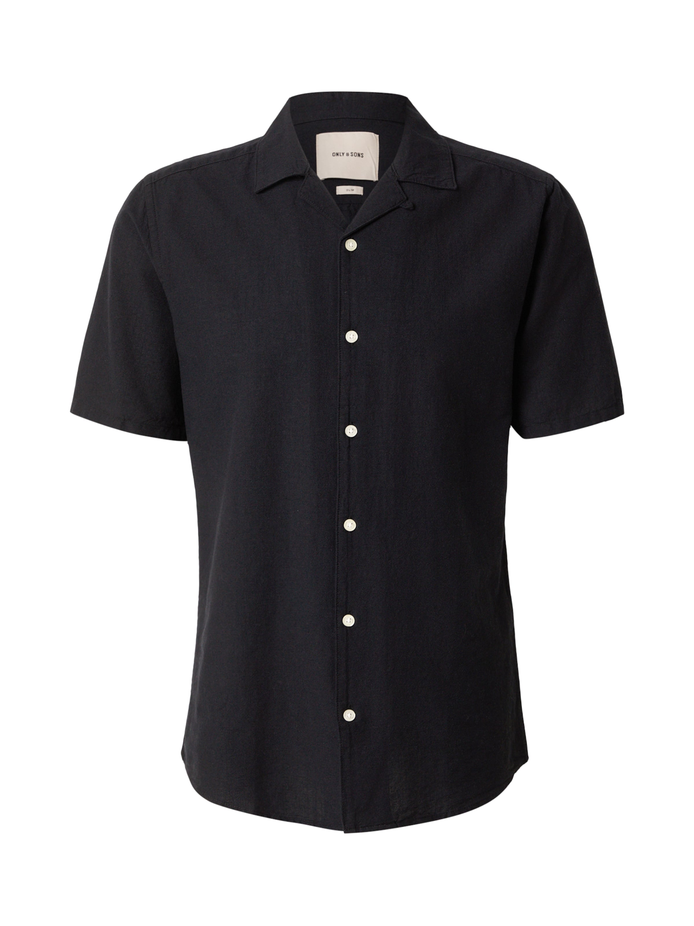 Only & Sons - Ajuste confortable Camisa 'ONSCANTLEY' en negro: frente