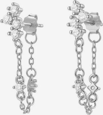 Boucles d'oreilles 'Cluster Blossom' Hey Happiness en argent : devant