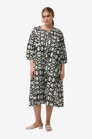 Ulla Popken Shirt Dress in Black: front