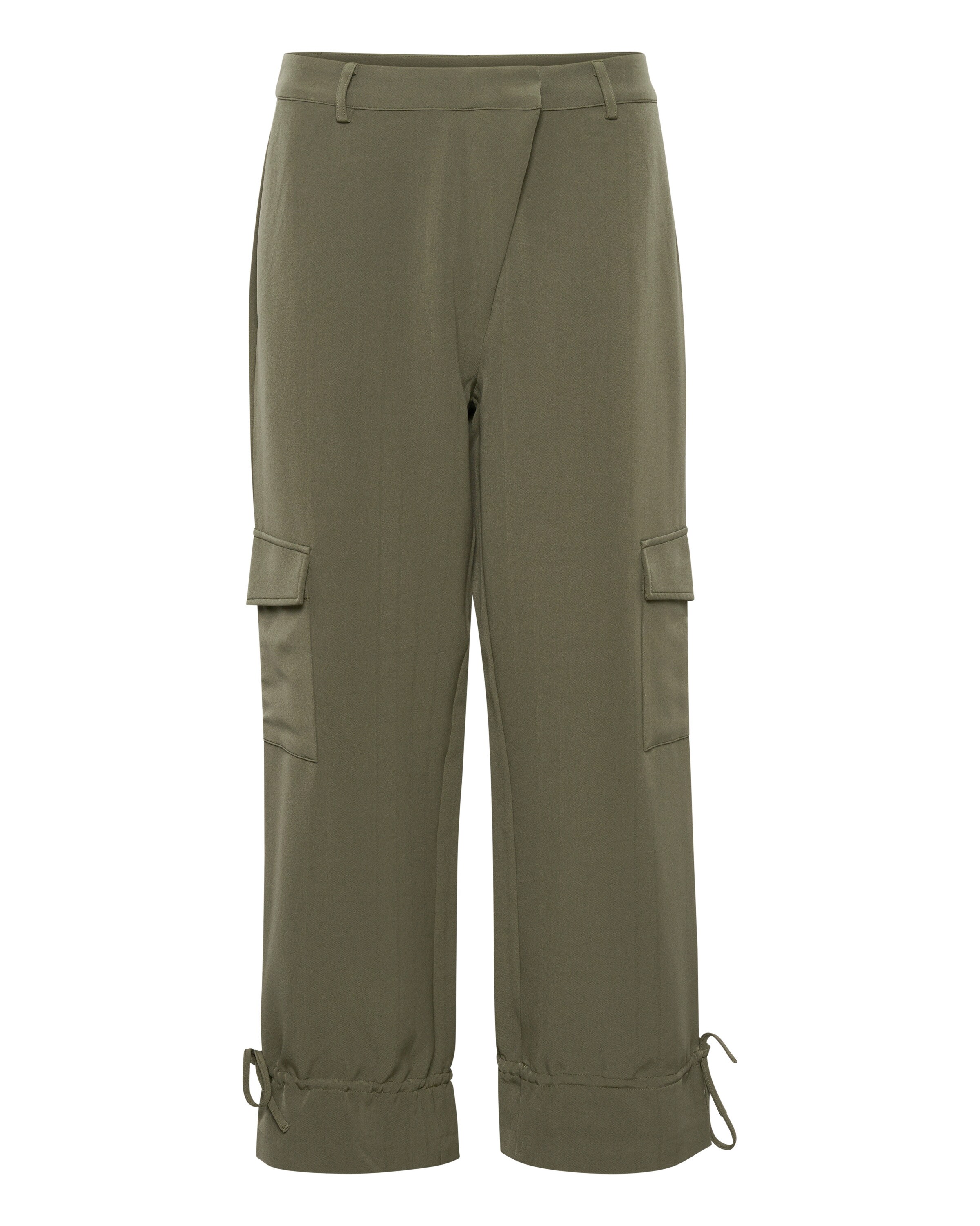 CULTURE Tapered Cargobroek 'Muna' in Groen: voorkant