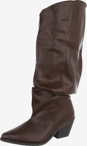 Ital-Design Cowboystiefel in Braun: Vorderseite