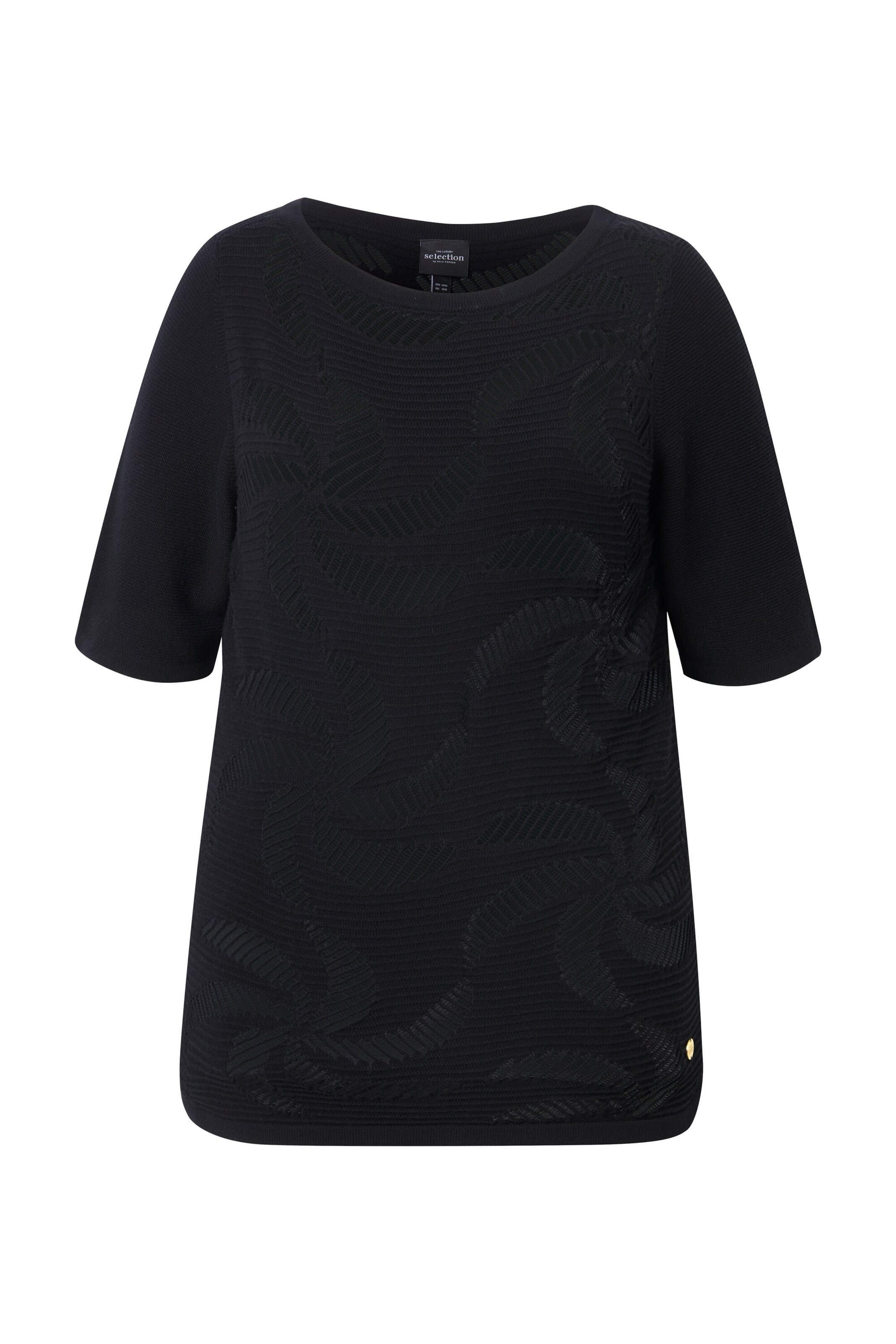 Ulla Popken Bluse in Schwarz: Vorderseite