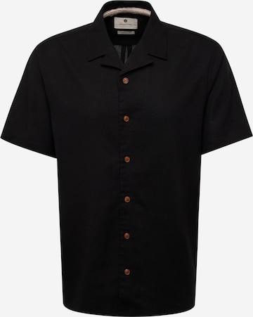 anerkjendt Классический крой Рубашка 'LEO' в Черный: спереди