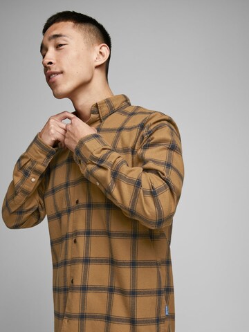 JACK & JONES Regular fit Overhemd in Bruin