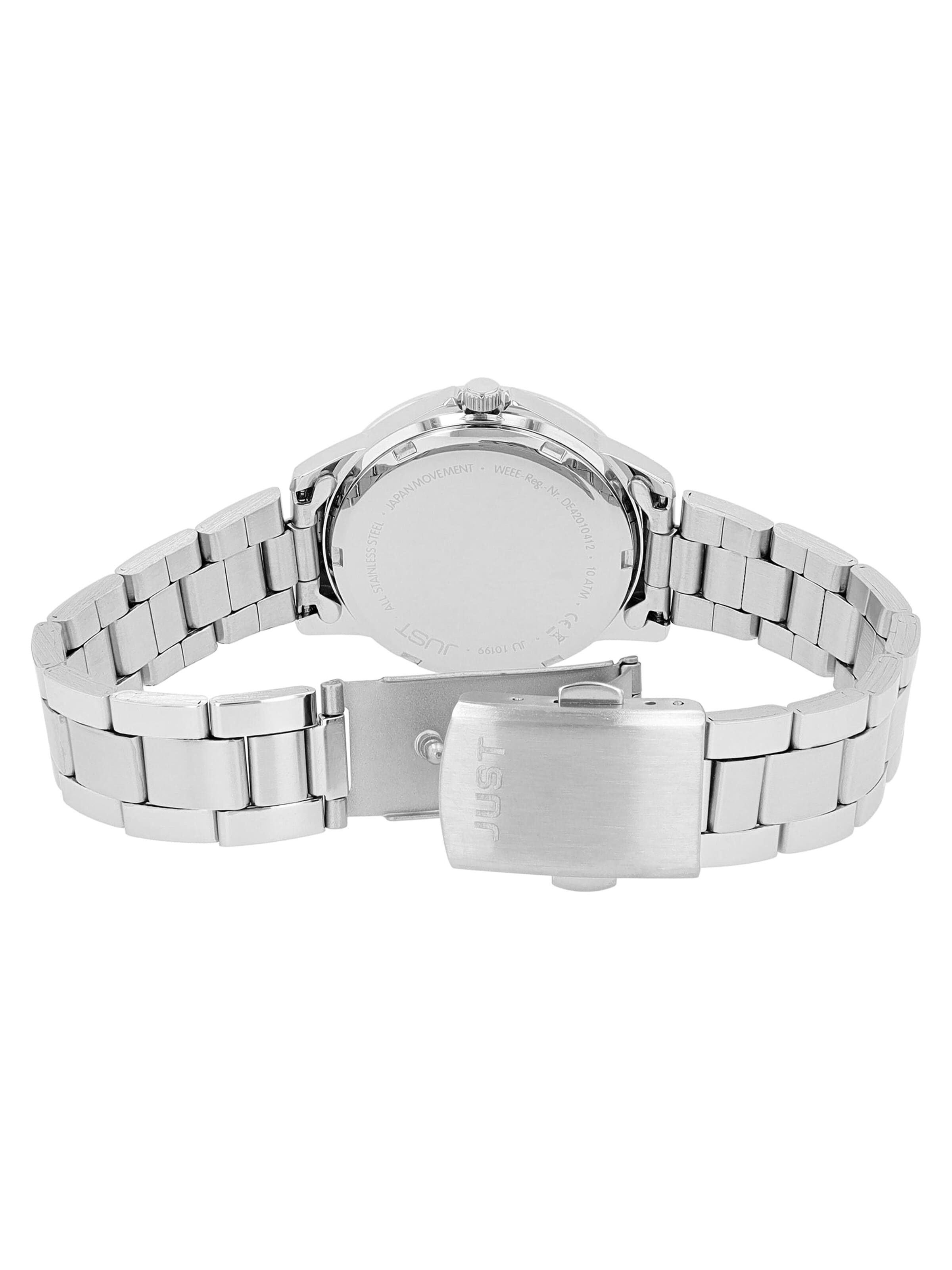 JUST Analog Watch 'Datumsanzeige' in Silver