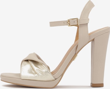 Kazar - Sandalias con hebilla en beige: frente