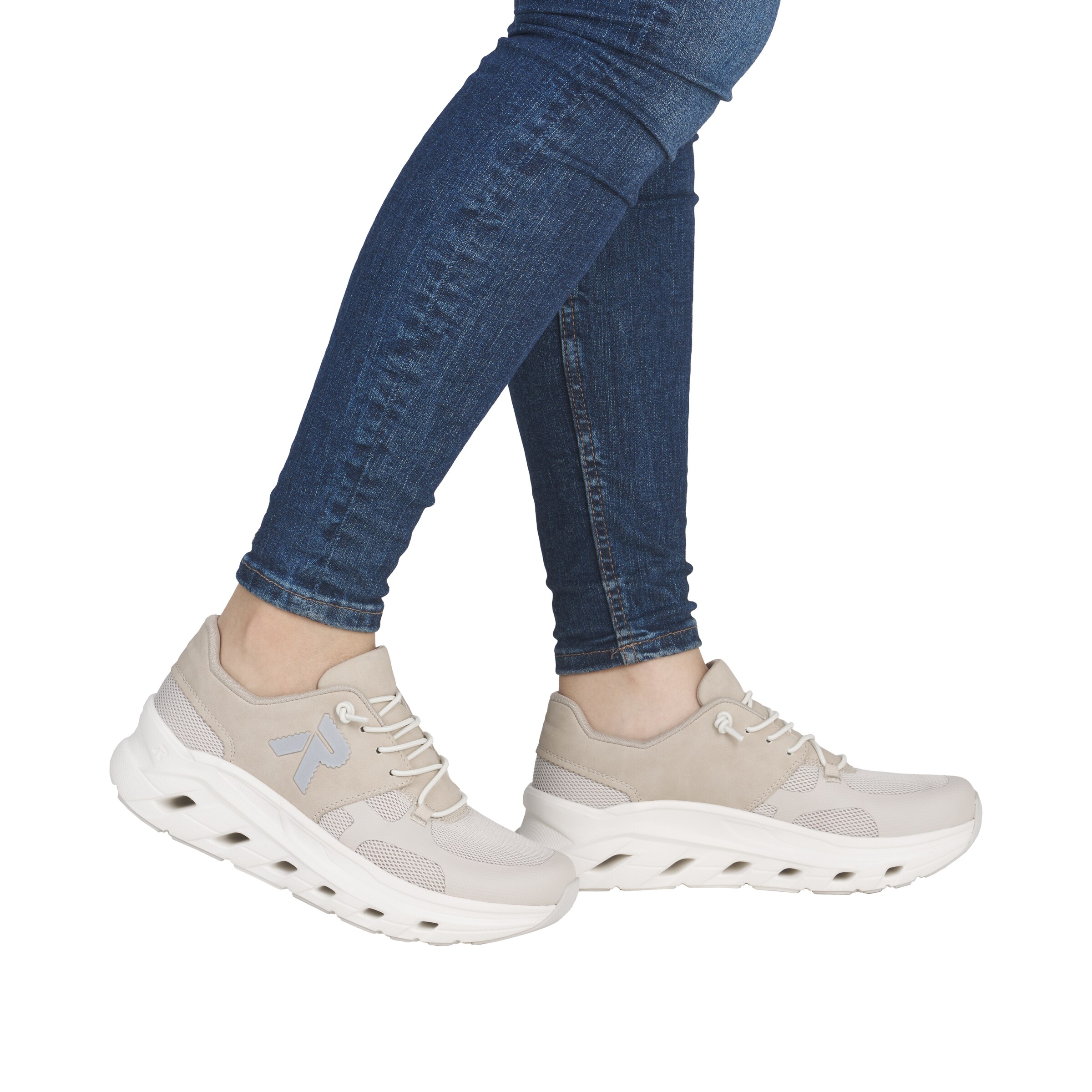 Baskets basses Rieker en beige