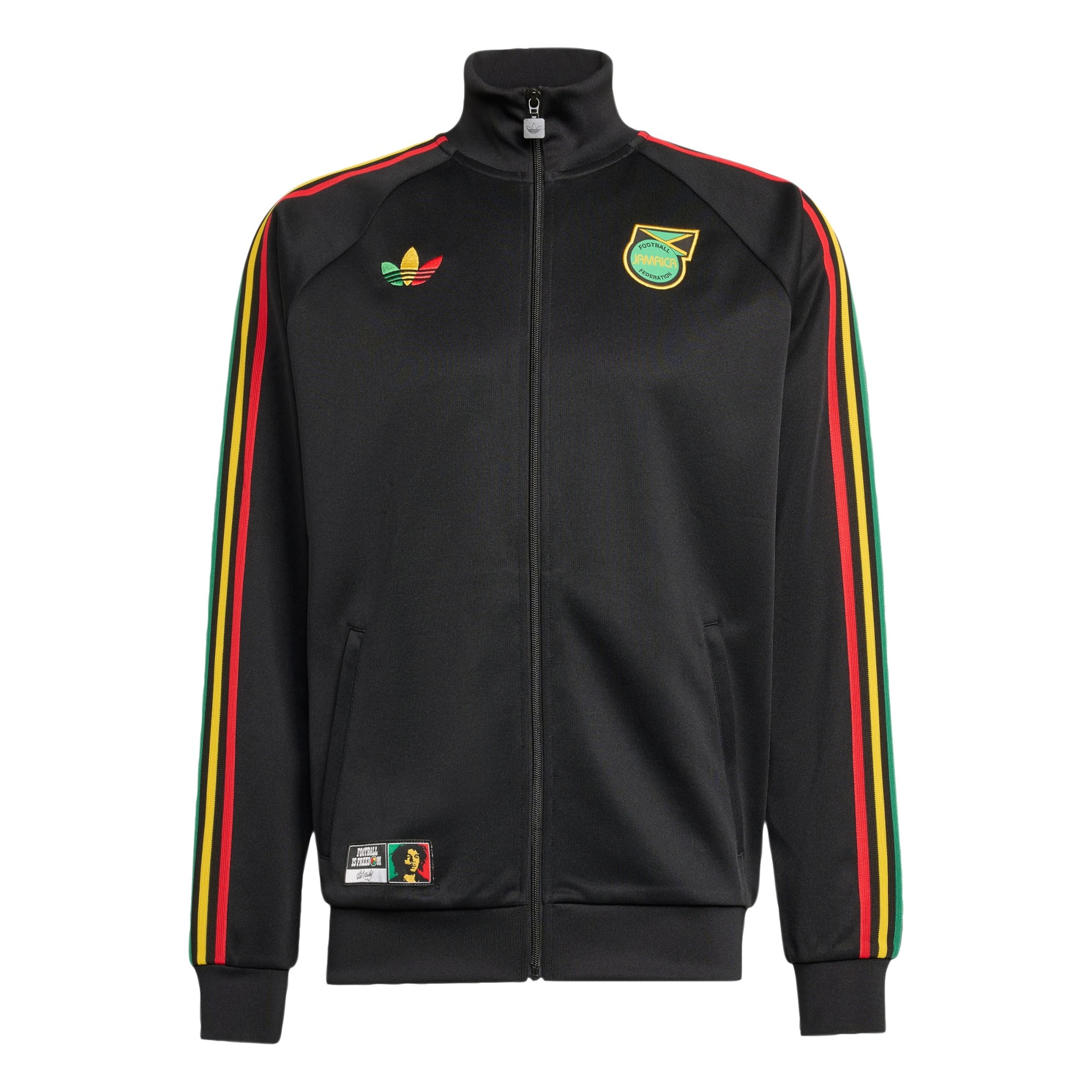 Veste de survêtement 'Jamaika x Bob Marley' ADIDAS PERFORMANCE en noir : devant