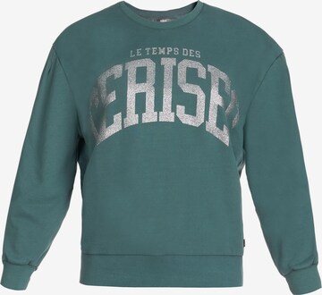 Le Temps Des Cerises Sweatshirt 'MOA' in Green: front